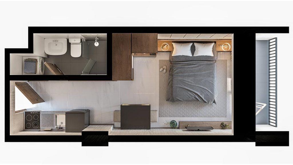 Studio Unit Layout City Clou Cebu Condo Studio Unit Layout City Clou Cebu Condo