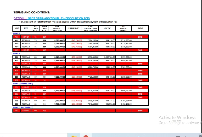 Option 1 Computation 318 East Overlook